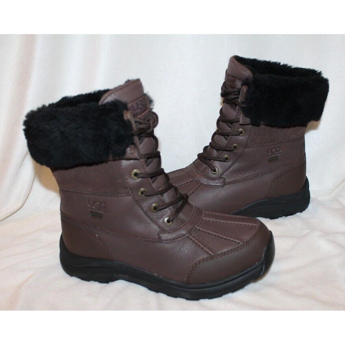 Ugg Women`s Adirondack Iii Leather Winter Waterproof Boots Burnt Cedar Brown