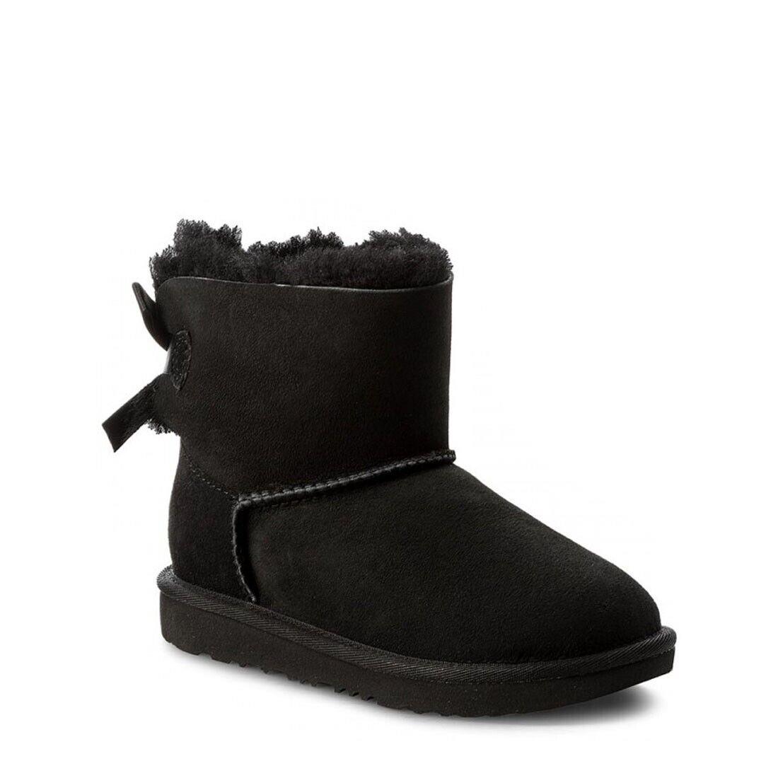 Big Kids 5 - Ugg Australia 1017397K-BLK Kids Mini Bailey Bow II in Black