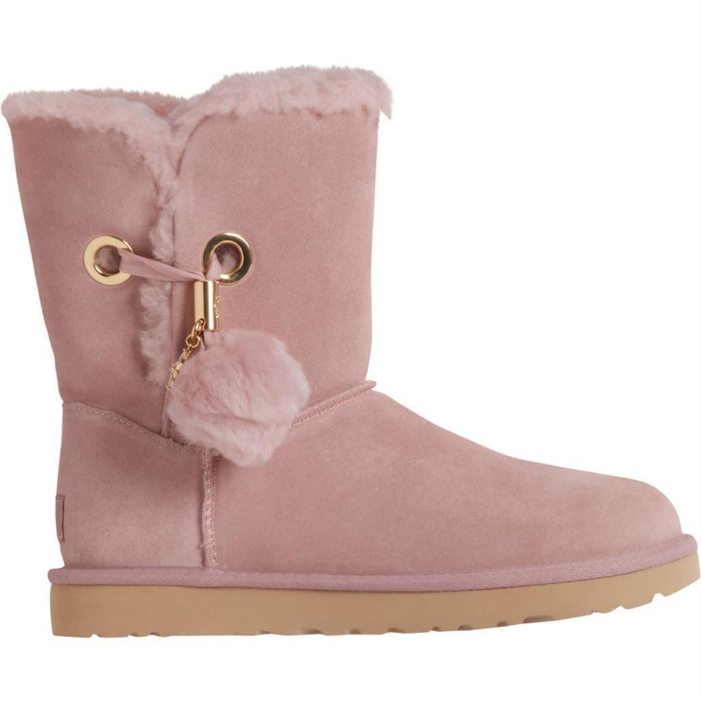 Ugg Women`s Irina Tessie Pom Pom Pink Crystal Embellished Boots