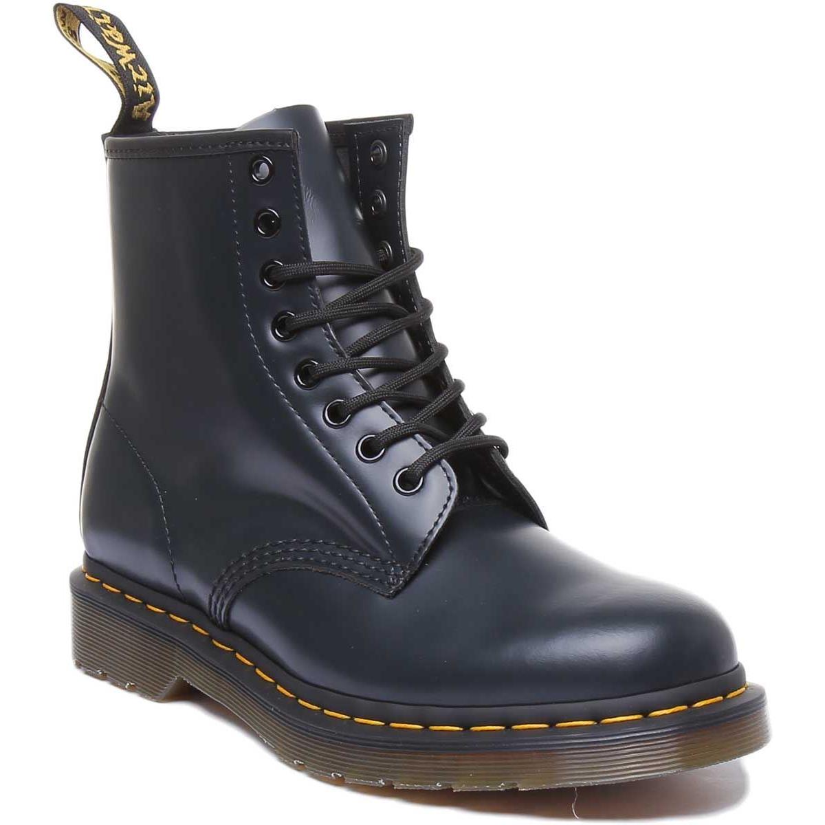 Dr. Martens 1460 Smooth Leather 8 Eyelet Lace Up Mens Boots n Black US 4 - 13