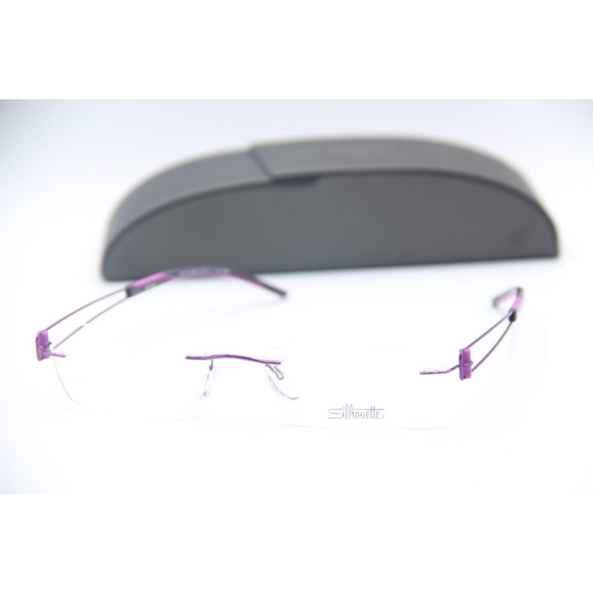 Silhouette Spx 4237 40 6057 Purple Gunmet Frames Eyeglasses 51-17