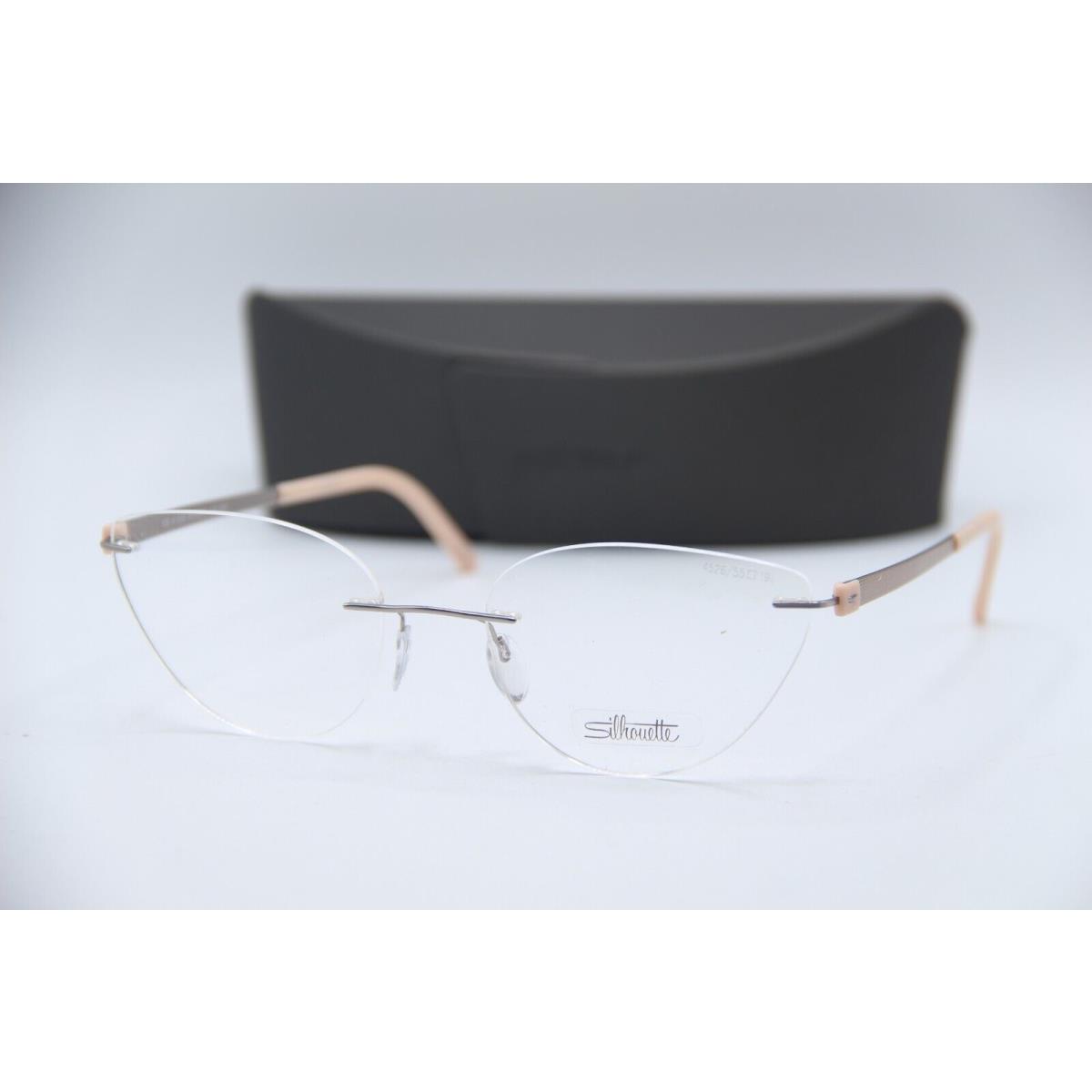 Silhouette Spx 4526 40 6052 Silver Pink Eyeglasses W/case 55-19