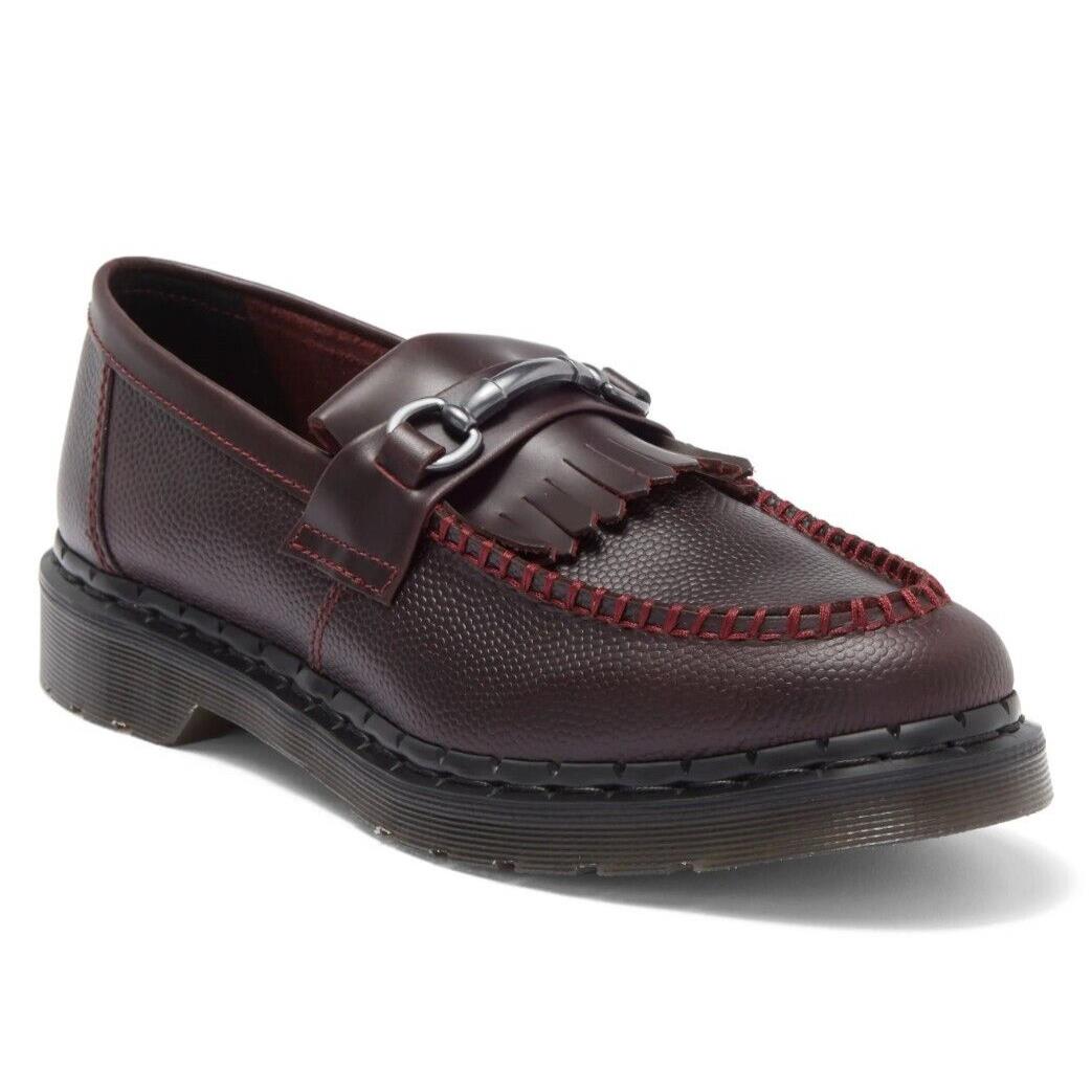 Dr. Martens Adrian Snaffle Leather Loafer Shoes Oxblood US Mens 9 / Womens 10