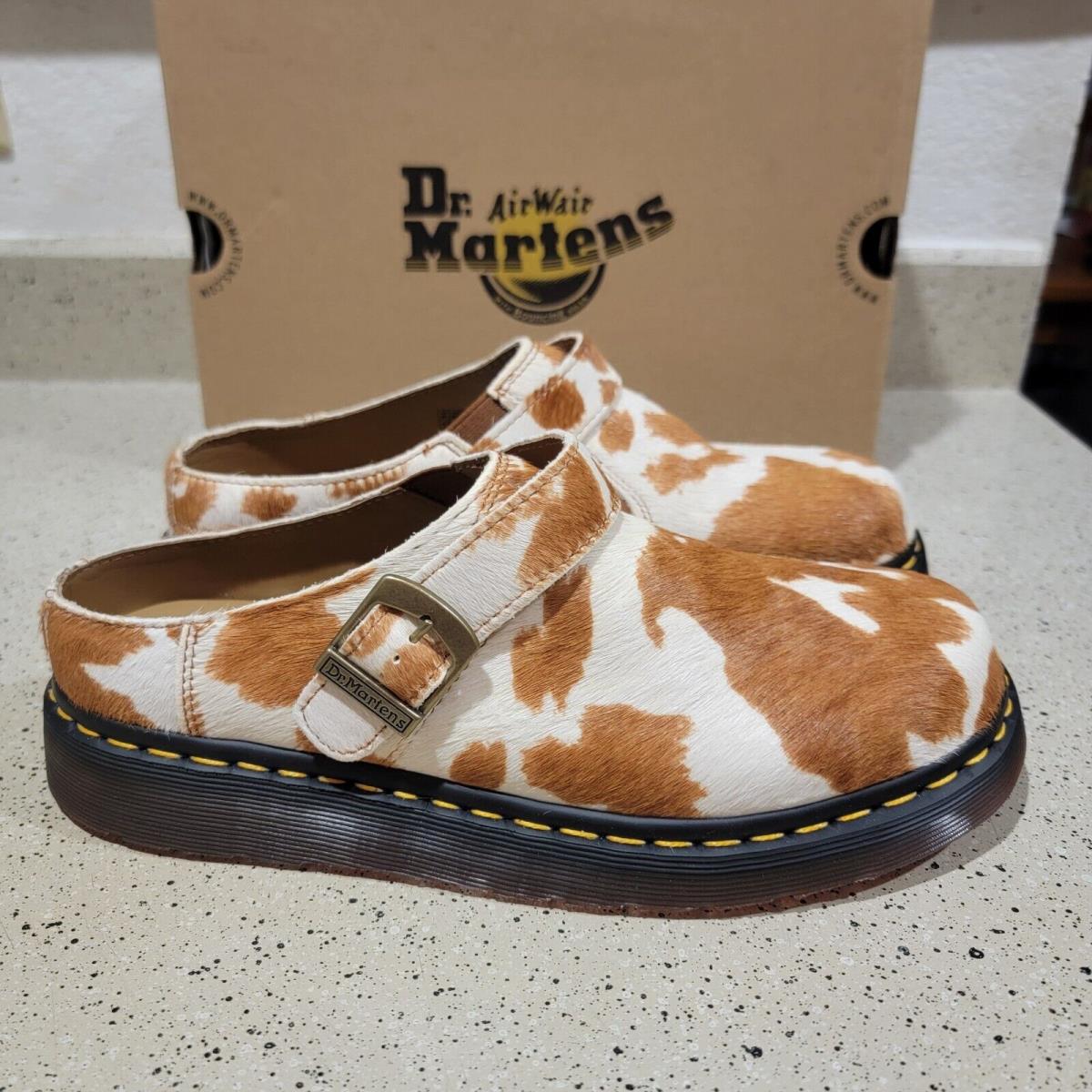 Dr. Martens Isham Jersey Cow Print Size M 10 W 11 Shoe Boot Mules