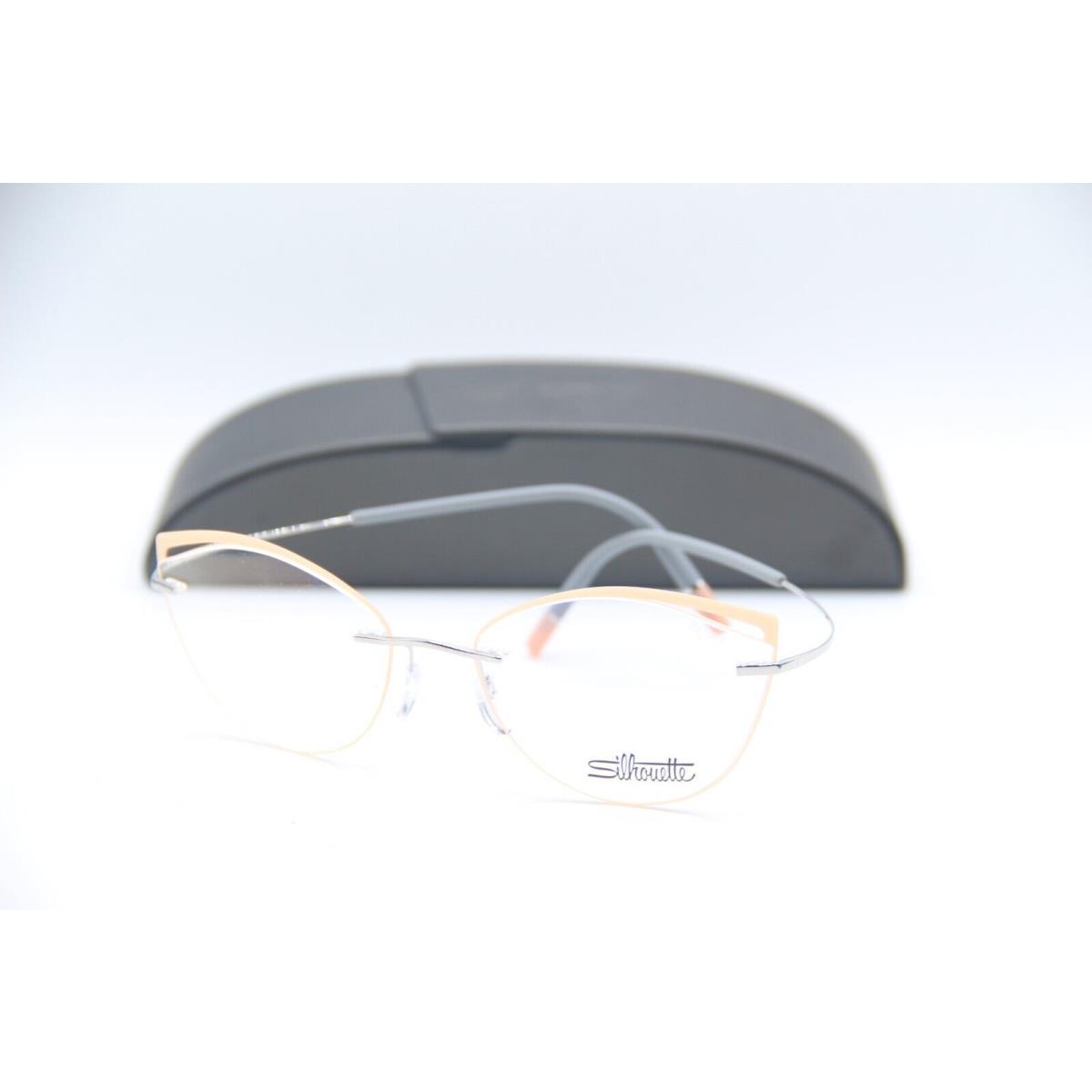 Silhouette Spx 5518 FU 7010 Peach Grey Frames Eyeglasses 54-17