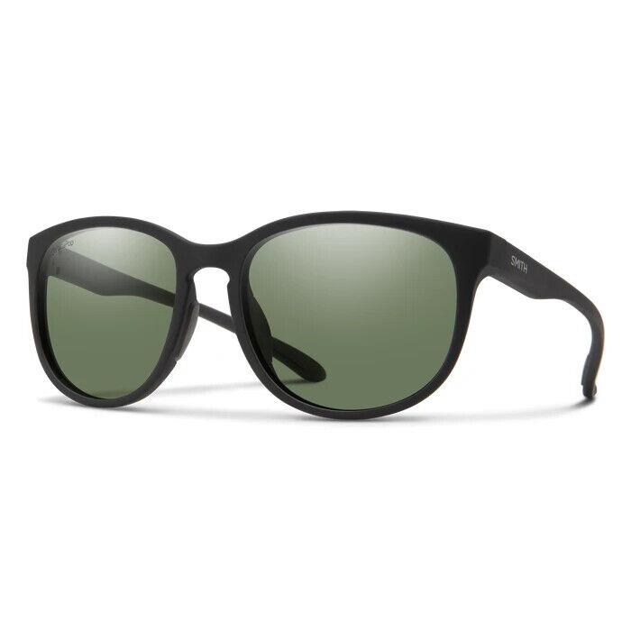 Unisex Smith Lake Shasta Sunglasses Matte Black Frame/gray Green Lens