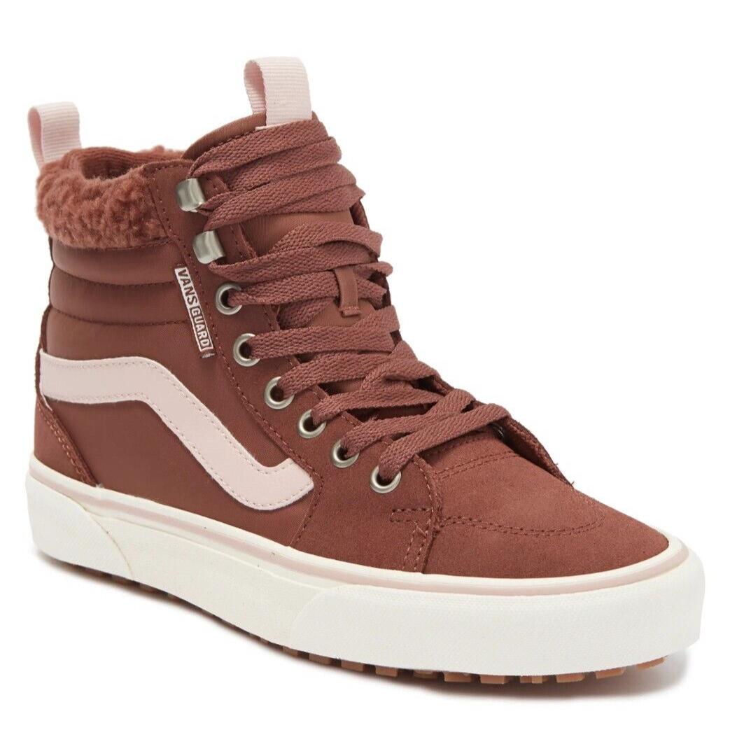 Vans Women`s Filmore Hi Vansguard Sneaker Shoes Suede Nylon Root Beer Size 9