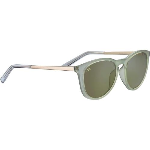 Serengeti Brawley Polarized Square Sunglasses Matte Crystal Green Medium