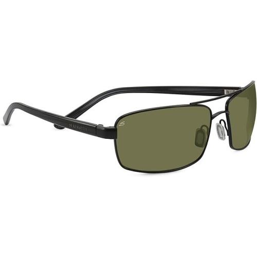 Serengeti San Remo Sunglasses Polarized 555Nm Satin Black/grey Stripe Frame