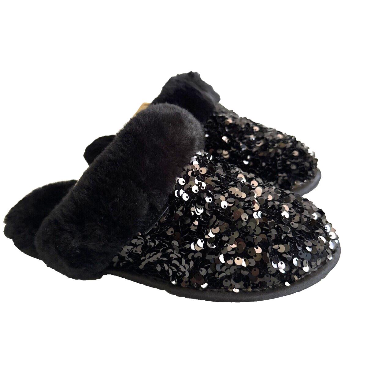 Ugg Scuffette II Sequins Women Slippers Black US 6 /uk 4 /eu 37 Mules House Shoe