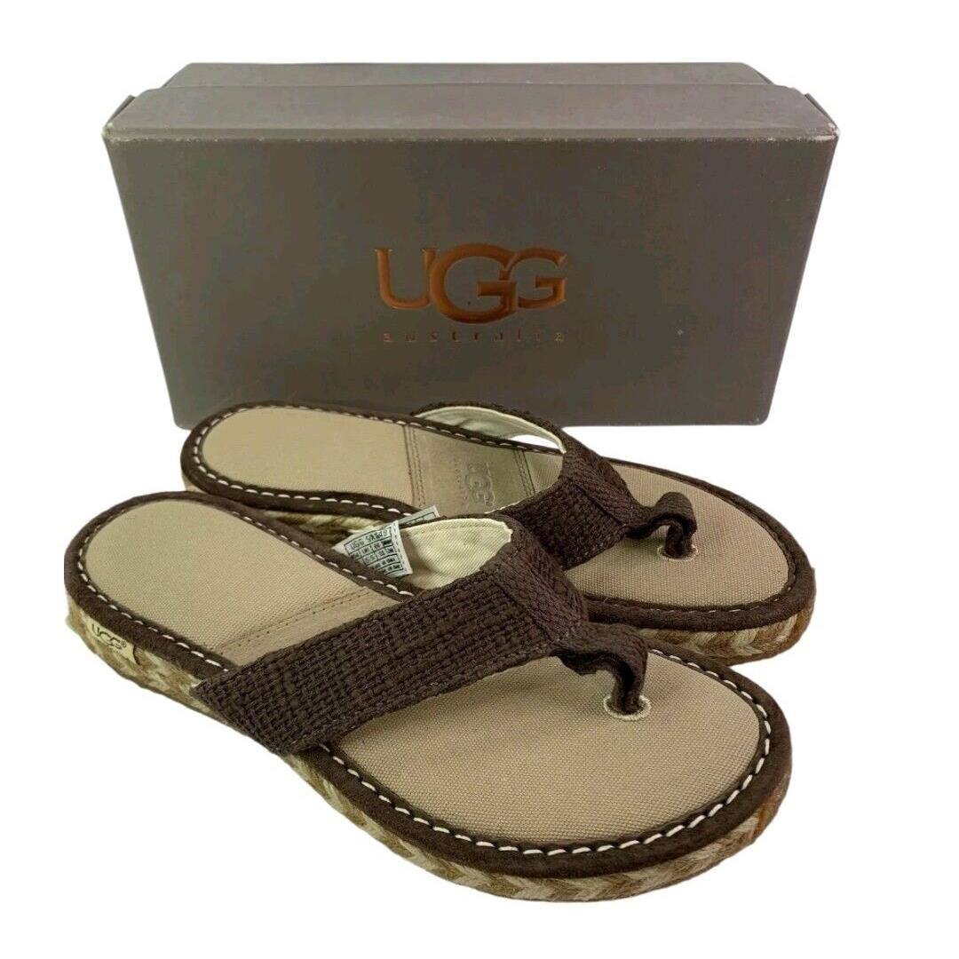 Ugg Australia Chocolate Brown Playa Sandals Shoes Size 7