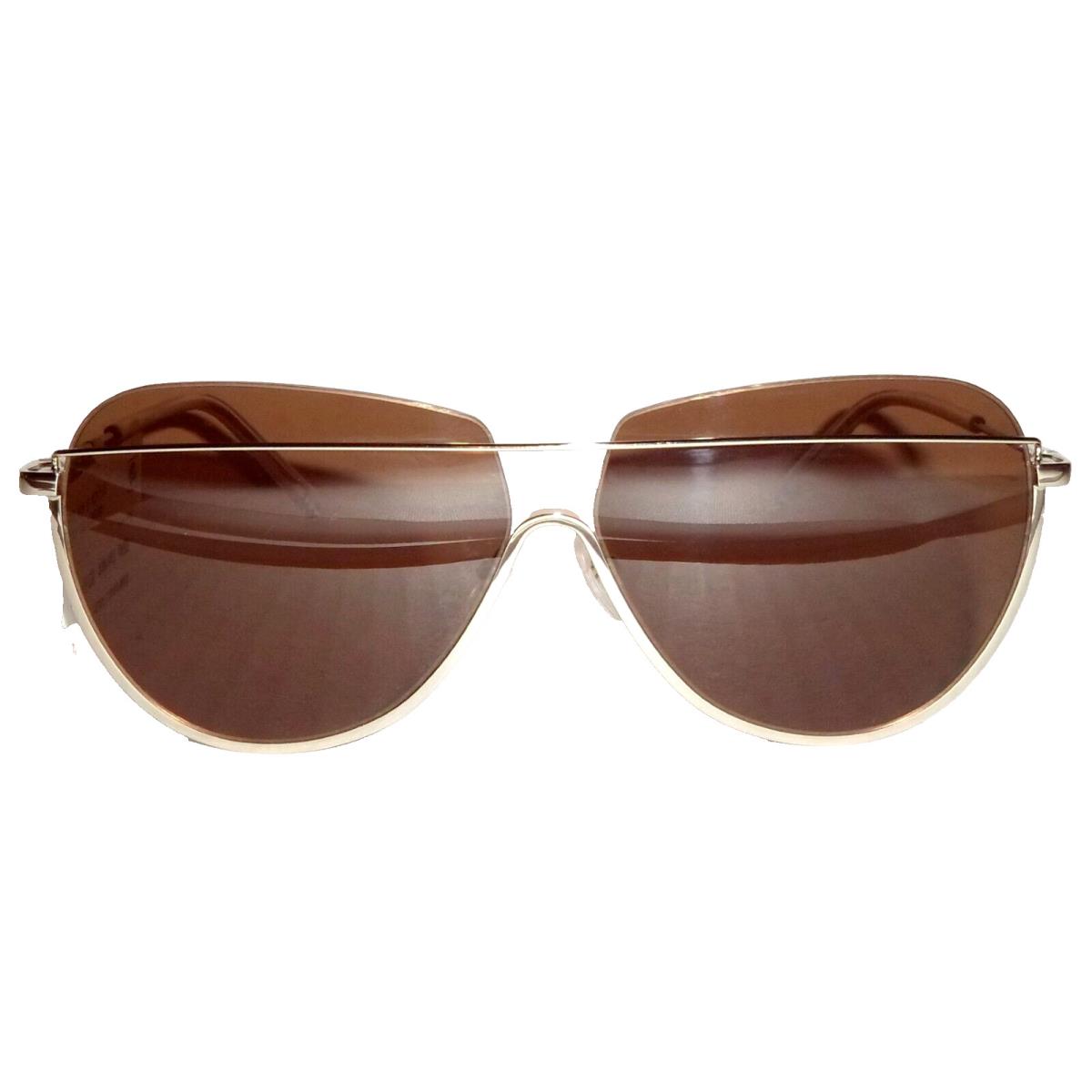 Mcm Shiny Gold Frame Brown Aviators Sunglasses