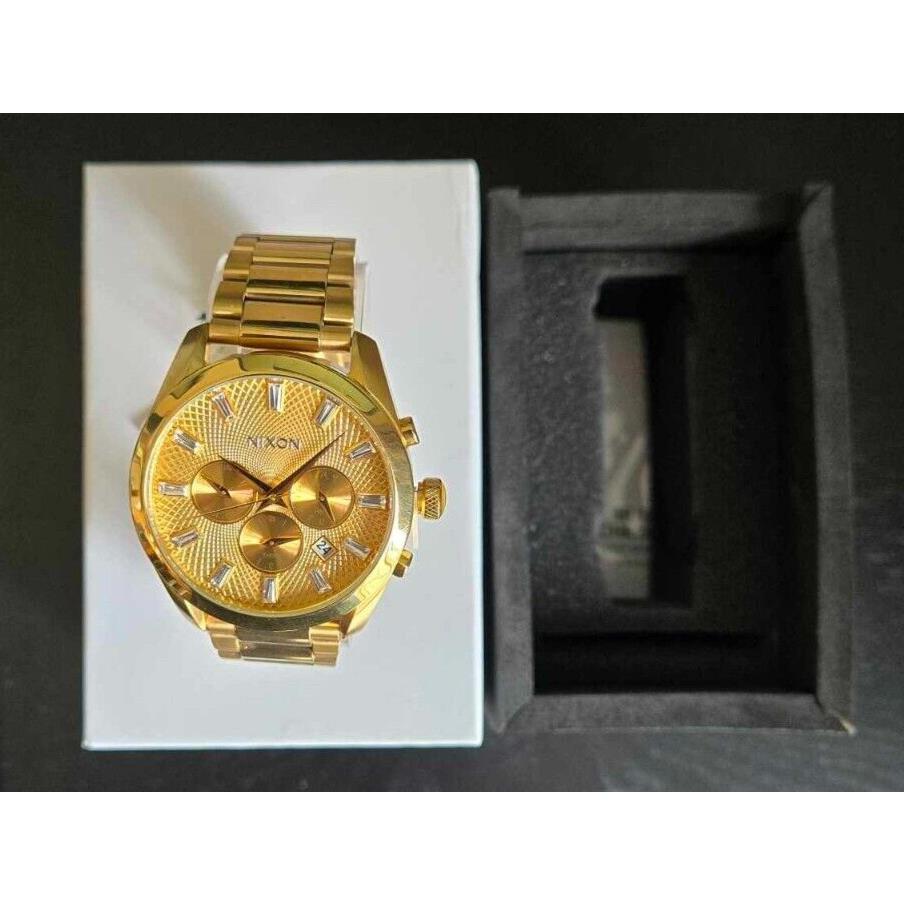 Nixon Bullet Chrono Crystal Women`s Wristwatch All Gold A931 502