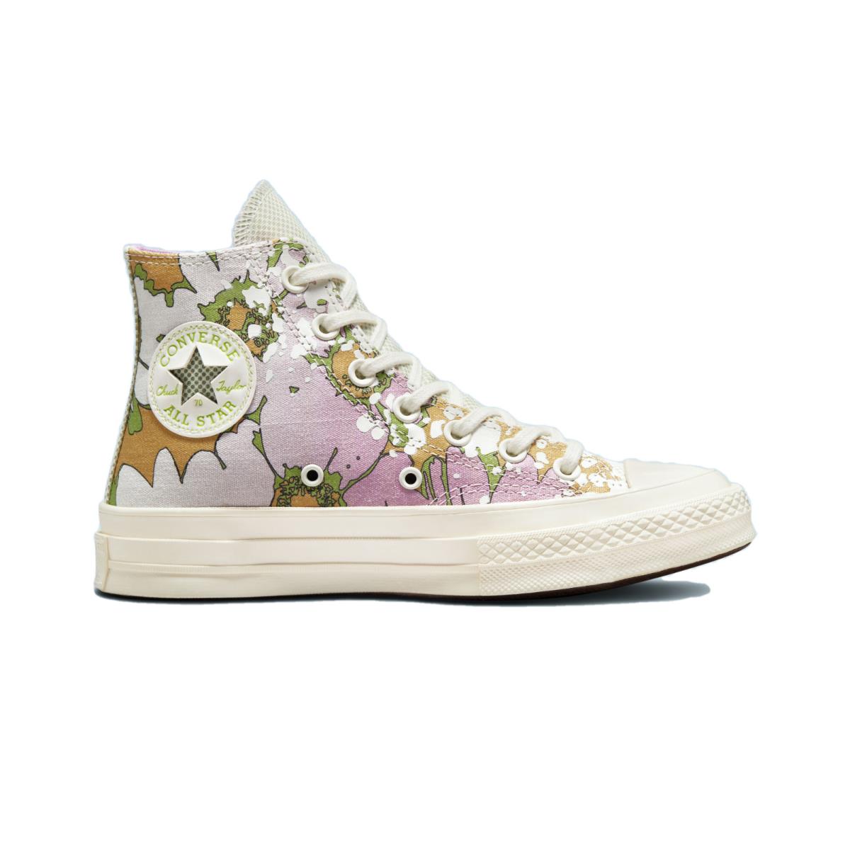 Converse Women`s Chuck 70 Hi Crafted Florals Extreme Pink/olive Aura/heron A0053