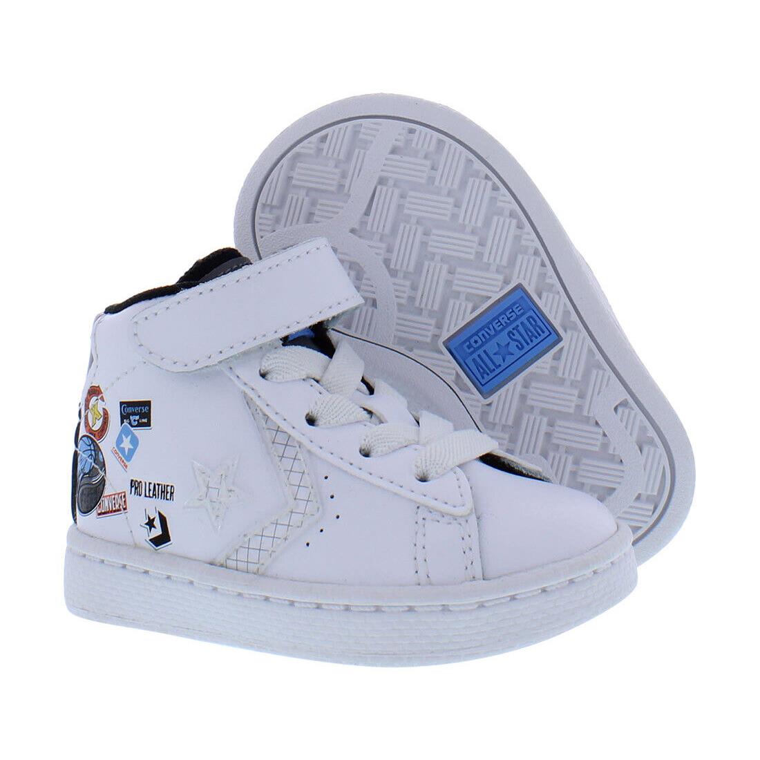 Converse Pro Leather Hi Infant/toddler Shoes - White/White/Multicolored, Main: White