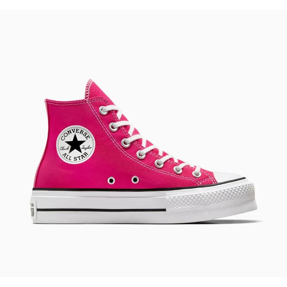 Womens 7.5 Pink Converse Chuck Taylor All Star Lift Platform High-top Sneakers