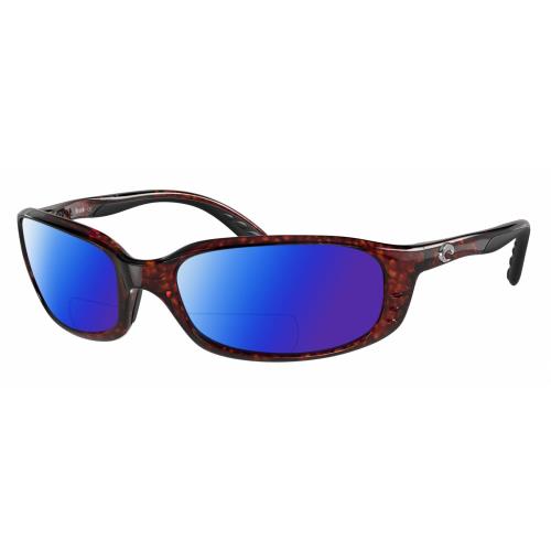 Costa Del Mar Brine Unisex Polarized Bifocal Sunglass Brown Tortoise Havana 59mm Blue Mirror