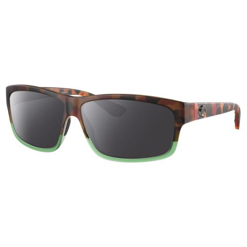 Costa Del Mar Cut Unisex Polarized Sunglasses Tortoise Havana Green Tortuga 60mm Smoke Grey Polar