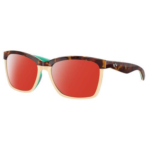 Costa Del Mar Anaa Women Polarized Sunglasses Tortoise Havana Blue 55mm 4 Option Red Mirror Polar