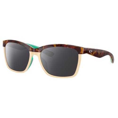 Costa Del Mar Anaa Women Polarized Sunglasses Tortoise Havana Blue 55mm 4 Option Smoke Grey Polar