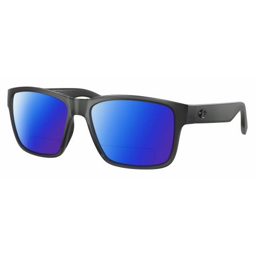 Costa Del Mar Paunch Unisex Polarized Bifocal Reading Sunglass Gray Crystal 57mm Blue Mirror