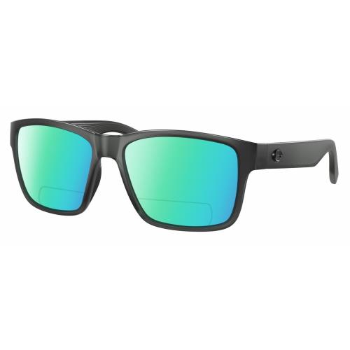 Costa Del Mar Paunch Unisex Polarized Bifocal Reading Sunglass Gray Crystal 57mm Green Mirror