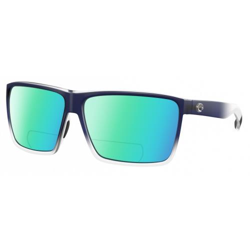 Costa Del Mar Rincon Unisex Polarized Bifocal Sunglasses Blue Clear Crystal 63mm Green Mirror