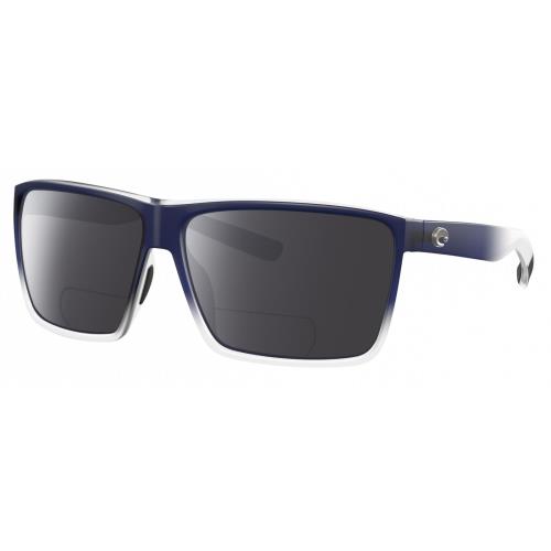 Costa Del Mar Rincon Unisex Polarized Bifocal Sunglasses Blue Clear Crystal 63mm Grey