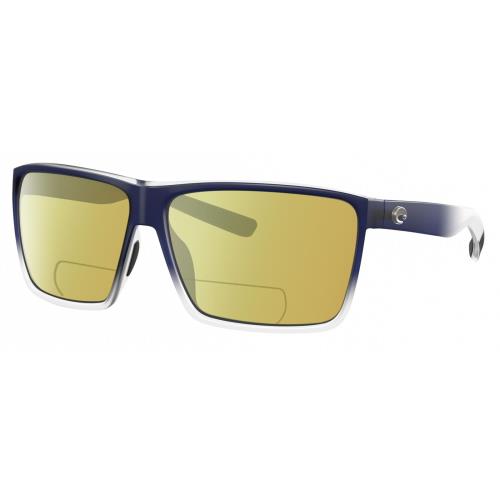 Costa Del Mar Rincon Unisex Polarized Bifocal Sunglasses Blue Clear Crystal 63mm Yellow