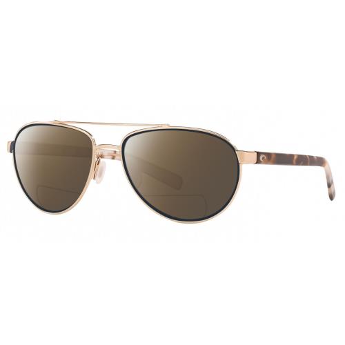 Costa Del Mar Fernandina Women`s Polarized Bifocal Sunglasses Gold Tortoise 57mm Brown