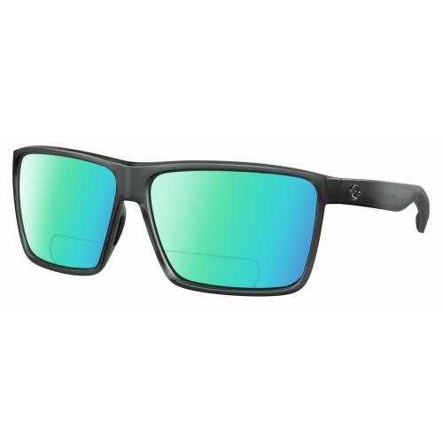 Costa Del Mar Rincon Unisex Polarized Bifocal Reading Sunglass Gray Crystal 63mm Green Mirror