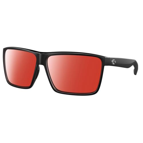 Costa Del Mar Rincon Unisex Designer Polarized Sunglasses Matte Black 63mm 4 Opt Red Mirror Polar