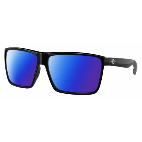 Costa Del Mar Rincon Unisex Polarized Bifocal Reading Sunglass Black 63mm 41 Opt Blue Mirror