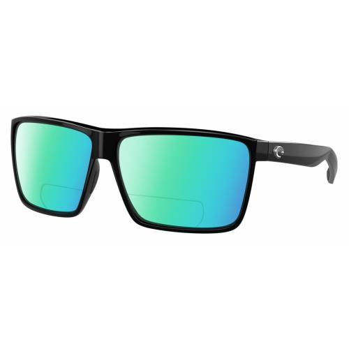 Costa Del Mar Rincon Unisex Polarized Bifocal Reading Sunglass Black 63mm 41 Opt Green Mirror