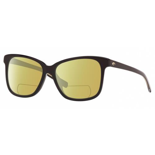 Costa Del Mar May Cat Eye Polarized Bifocal Reading Sunglasses Black 57mm 41 Opt Yellow