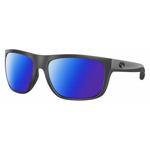 Costa Del Mar Broadbill Unisex Polarized Bifocal Sunglass Gray Black 61mm 41 Opt Blue Mirror