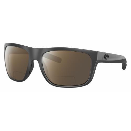 Costa Del Mar Broadbill Unisex Polarized Bifocal Sunglass Gray Black 61mm 41 Opt Brown