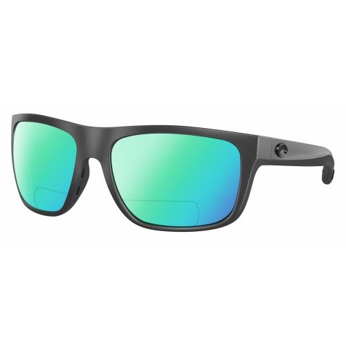 Costa Del Mar Broadbill Unisex Polarized Bifocal Sunglass Gray Black 61mm 41 Opt Green Mirror