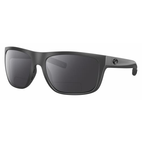 Costa Del Mar Broadbill Unisex Polarized Bifocal Sunglass Gray Black 61mm 41 Opt Grey