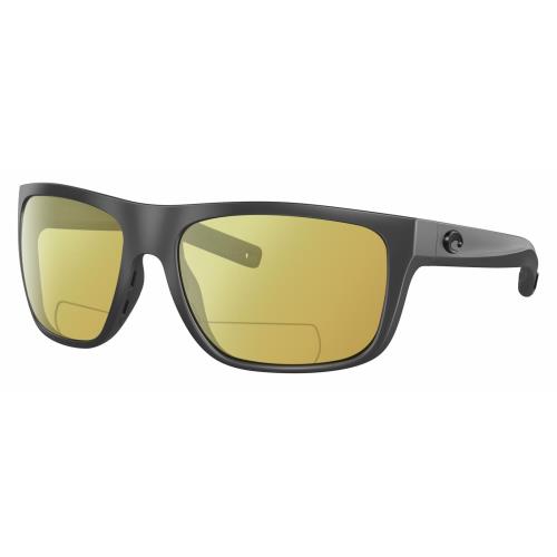 Costa Del Mar Broadbill Unisex Polarized Bifocal Sunglass Gray Black 61mm 41 Opt Yellow