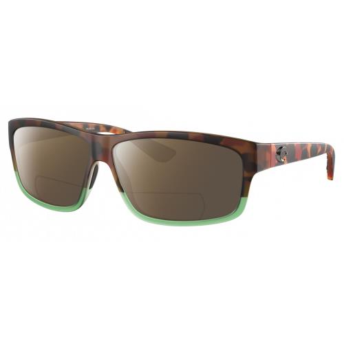 Costa Del Mar Cut Unisex Polarized Bifocal Sunglass Tortoise Green Tortuga 60 mm Brown