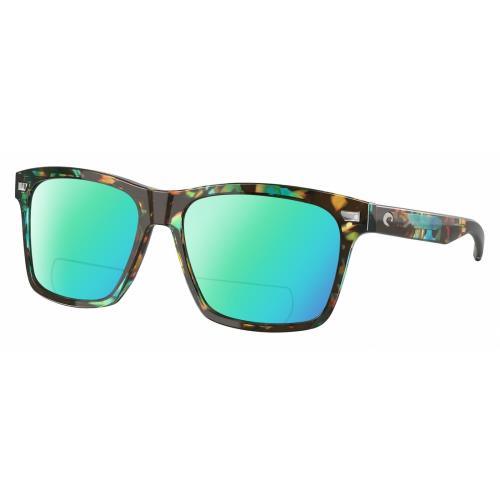 Costa Del Mar Aransas Unisex Polarized Bifocal Sunglass Blue Brown Tortoise 58mm Green Mirror