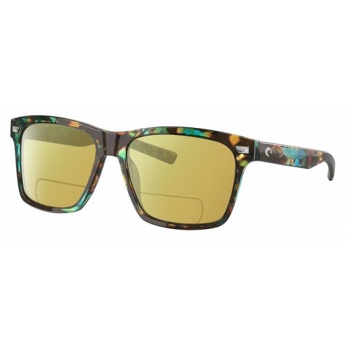 Costa Del Mar Aransas Unisex Polarized Bifocal Sunglass Blue Brown Tortoise 58mm Yellow