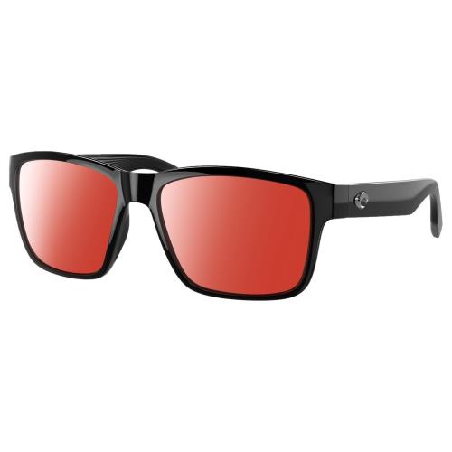 Costa Del Mar Paunch Unisex Designer Polarized Sunglass in Black 57 mm 4 Options Red Mirror Polar