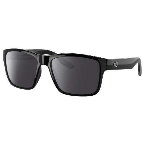 Costa Del Mar Paunch Unisex Designer Polarized Sunglass in Black 57 mm 4 Options Smoke Grey Polar