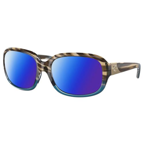 Costa Del Mar Gannet Women`s Polarized Sunglasses Brown Blue Crystal Wahoo 58 mm