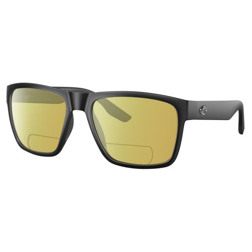 Costa Del Mar Paunch XL Unisex Polarized Bifocal Reading Sunglass in Black 59 mm Yellow