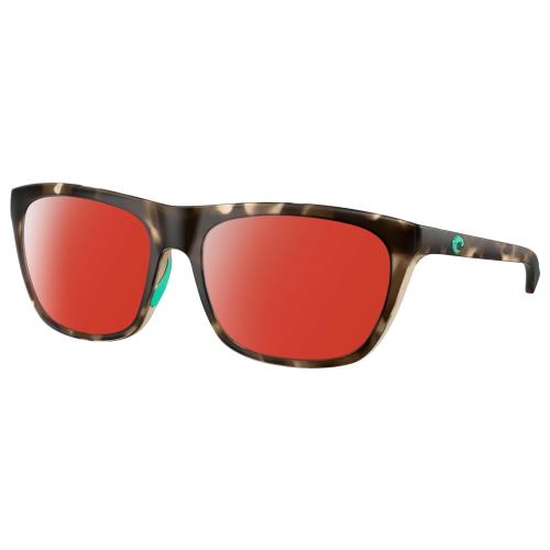 Costa Del Mar Cheeca Women`s Polarized Sunglasses Tortoise Havana Turquoise 57mm Red Mirror Polar