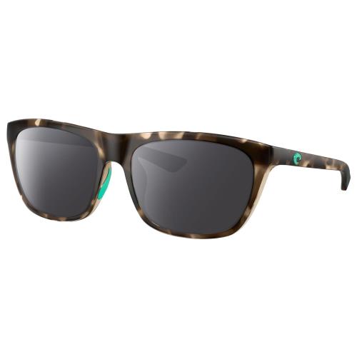 Costa Del Mar Cheeca Women`s Polarized Sunglasses Tortoise Havana Turquoise 57mm Smoke Grey Polar