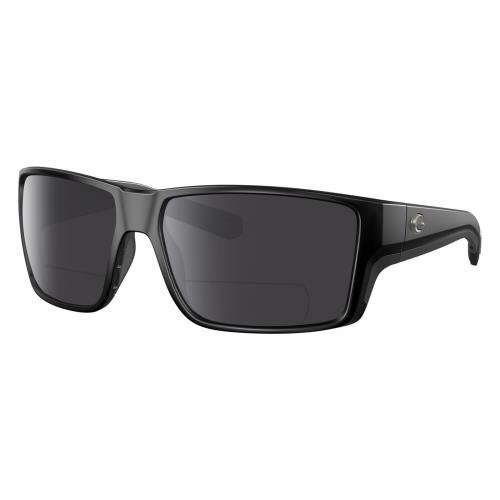 Costa Del Mar Reefton Pro Unisex Polarized Bifocal Reading Sunglasses Black 63mm Grey